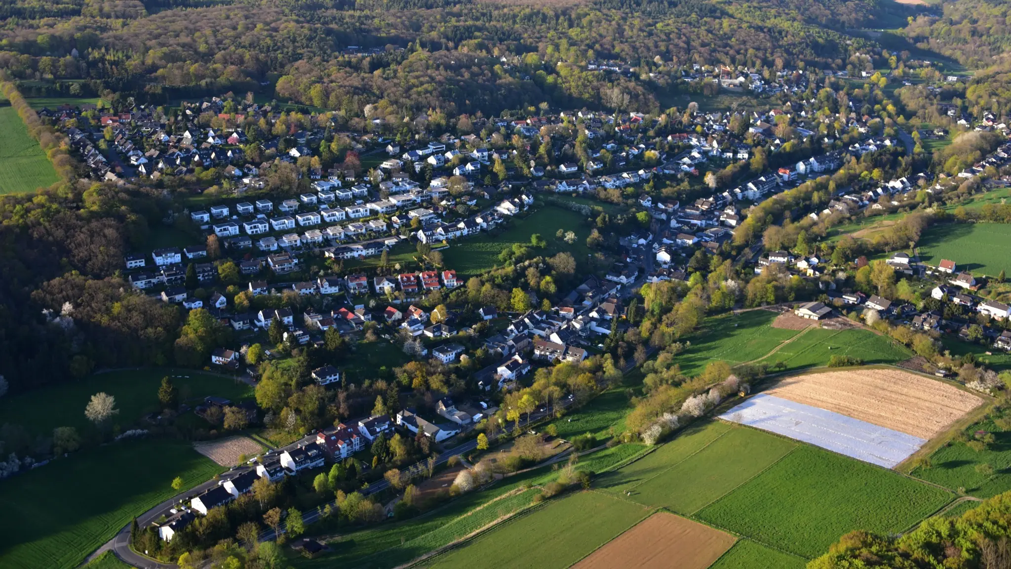 Aerial view of Pech in Wachtberg, Germany